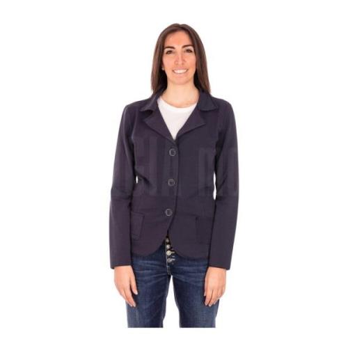 Alpha Studio Dam Jersey Cardigan Blue, Dam