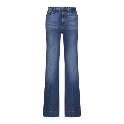 7 For All Mankind Blå Denim Jeans Blue, Dam