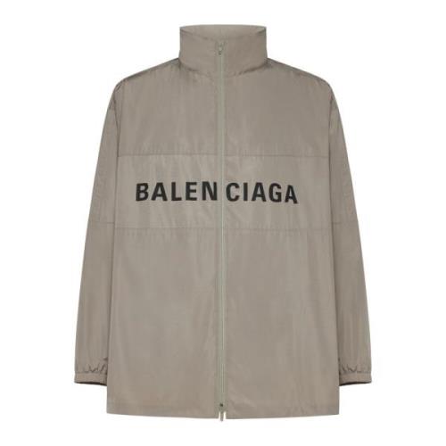 Balenciaga Beige Kappor med Vit/Blå Beige, Herr