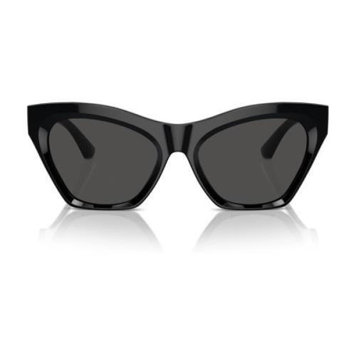 Burberry Elegant Cat-Eye Solglasögon med Monogram Black, Unisex