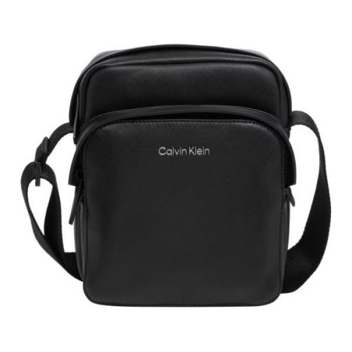 Calvin Klein Stilren Crossbodyväska med Justerbar Rem Black, Herr