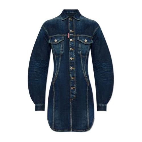 Dsquared2 Denim klänning Blue, Dam