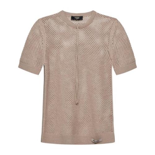 Fendi Stiliga T-shirts och Polos Beige, Herr