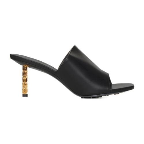 Givenchy Svart Cube Mules Slim Häl Black, Dam