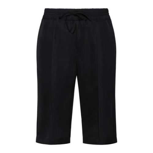 Jil Sander Svarta Elastiska Midjeshorts Black, Dam