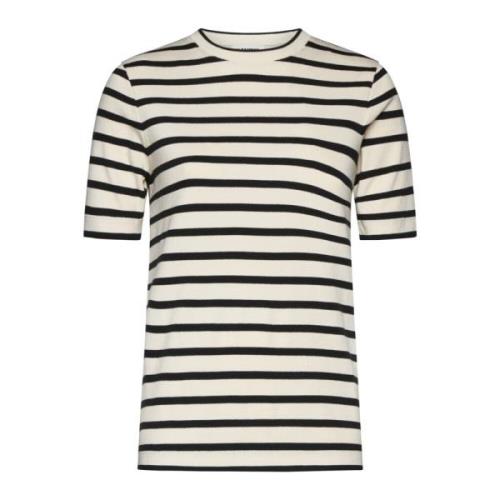 Jil Sander Randig Stickad T-shirt Multicolor, Dam