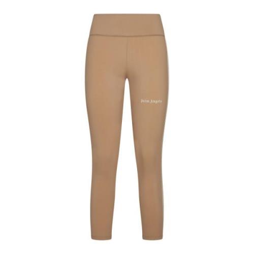 Palm Angels Tränings Track Leggings Brown, Dam