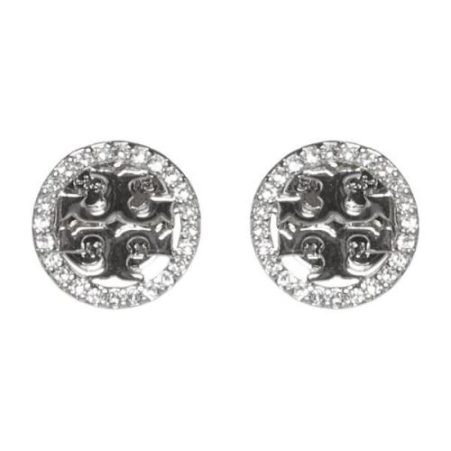 Tory Burch Pave Stud Örhänge Gray, Dam