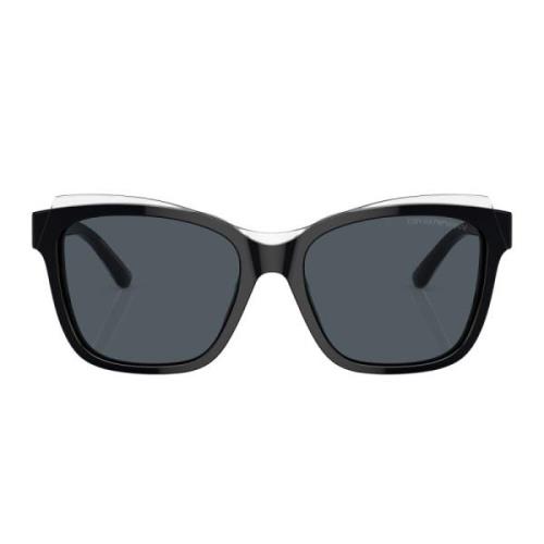 Emporio Armani Kristall Svart Cat-Eye Solglasögon Black, Dam