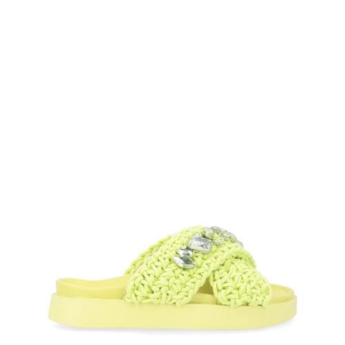 Inuikii Vävda Stenar Lime Sandaler Green, Dam