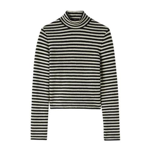 Jil Sander Randig ull turtleneck T-shirt Multicolor, Dam