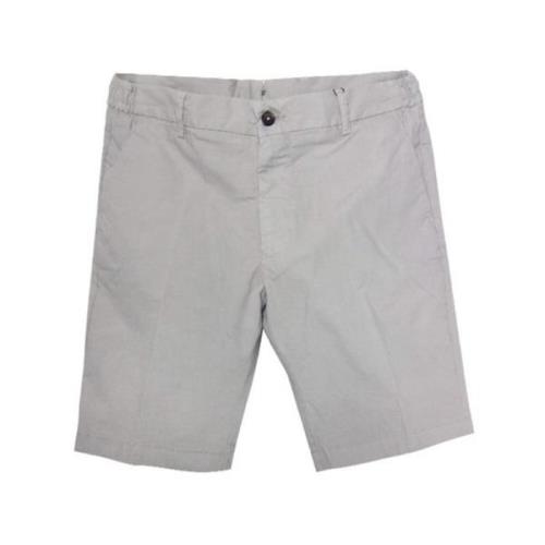 Berwich Bomull Bermuda Shorts i Pomice Gray, Herr