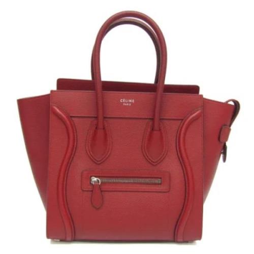 Celine Vintage Pre-owned Laeder handvskor Red, Dam