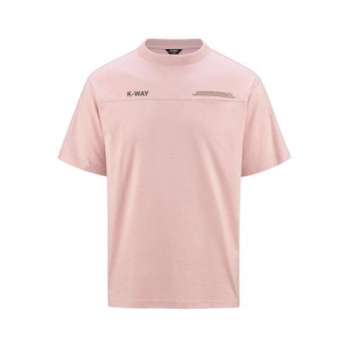 K-Way Spöke Brev Ficka T-shirt Pink, Herr