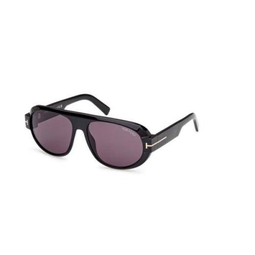 Tom Ford Shiny Black Smoke Solglasögon Blake-02 Black, Unisex