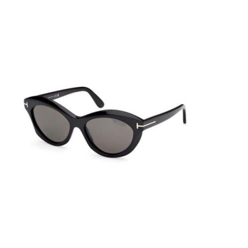 Tom Ford Svart Rök Polariserade Solglasögon Ft1111 Black, Unisex