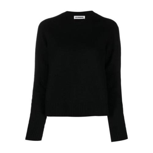 Jil Sander Svart Crew Neck Tröja Black, Dam