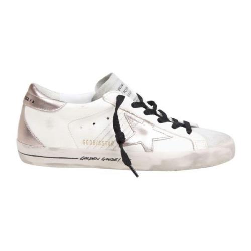 Golden Goose Vit/Ice Läder Sneakers Rund Tå Multicolor, Dam