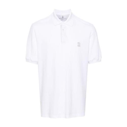 Brunello Cucinelli Stiliga T-shirts och Polos White, Herr