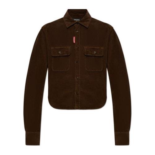 Dsquared2 Cordskjorta Brown, Dam