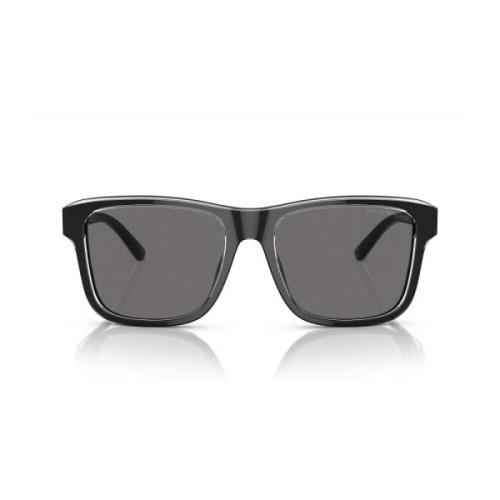 Emporio Armani Polariserade solglasögon Ea4208 605187 Kuddform Black, ...