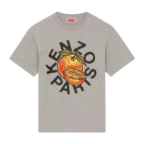 Kenzo Klassisk Orange Grafisk T-shirt Gray, Herr