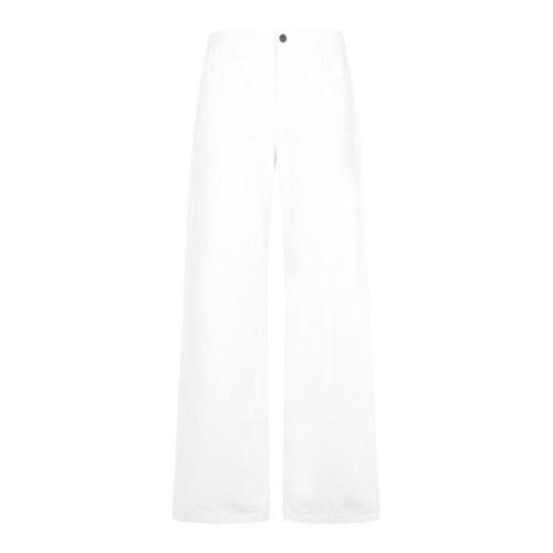 The Row Vit Bomull Wide-Leg Jeans White, Dam