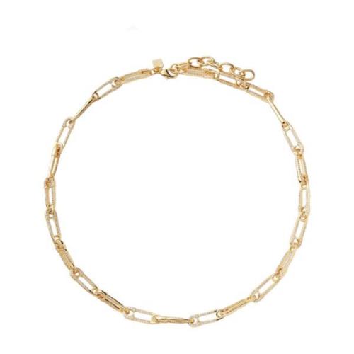 Crystal Haze Förgylld Låst Halsband med Cubic Zirkonia Yellow, Dam