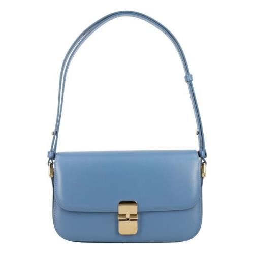 A.p.c. Grace Baguette Axelväska Blue, Dam