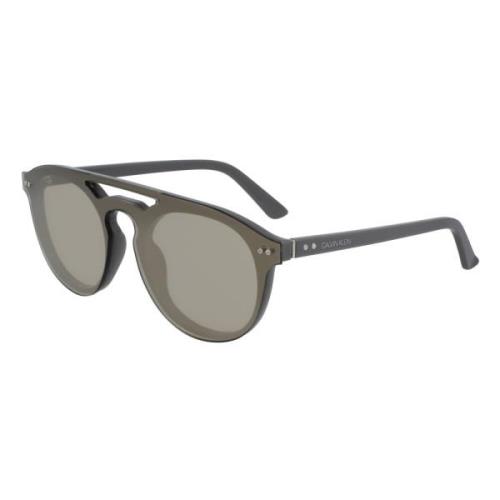 Calvin Klein Guld/Grå Spegelglasögon Ck19500S-717 Gray, Unisex