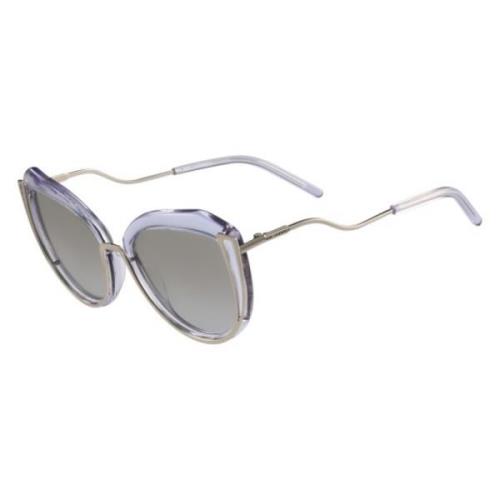 Karl Lagerfeld Stiliga solglasögon i guld/violett/genomskinlig Gray, D...