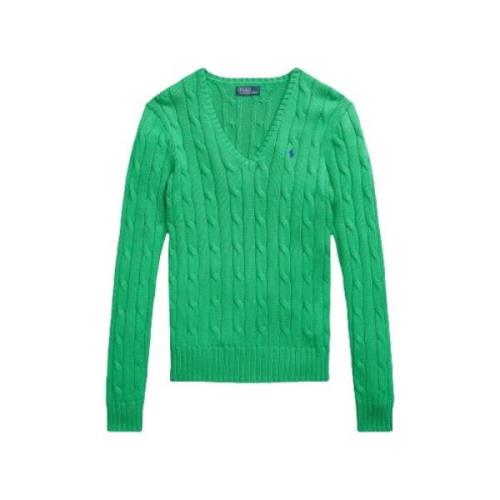 Polo Ralph Lauren Kimberly Pima Bomull Twisted Stickad Tröja Green, Da...