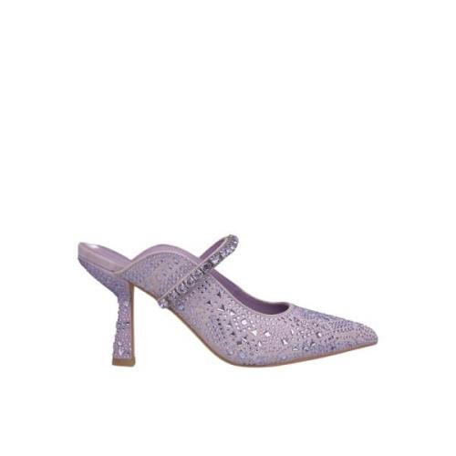 Alma EN Pena Elegant Slingback Sko med Strass Detalj Purple, Dam