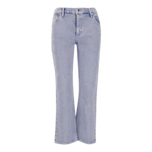 Tory Burch Stretch bomullsdenim jeans tillverkade i Italien Blue, Dam