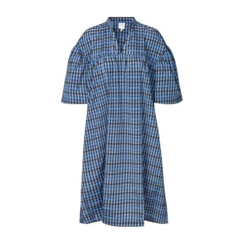 Baum und Pferdgarten Rutig Loose Fit Midi Klänning Blue, Dam