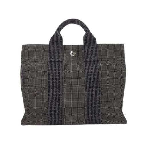 Hermès Vintage Pre-owned Canvas handvskor Gray, Dam