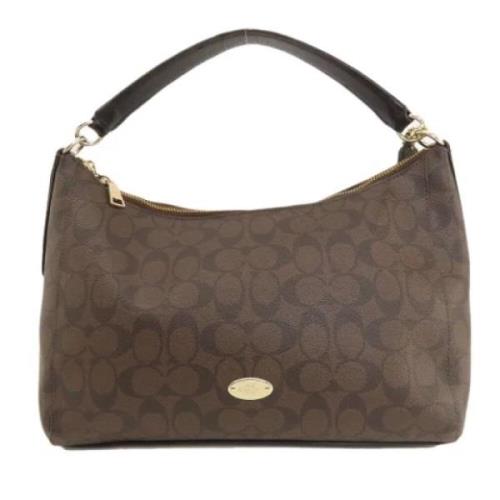 Coach Pre-owned Pre-owned Canvas handvskor Brown, Dam