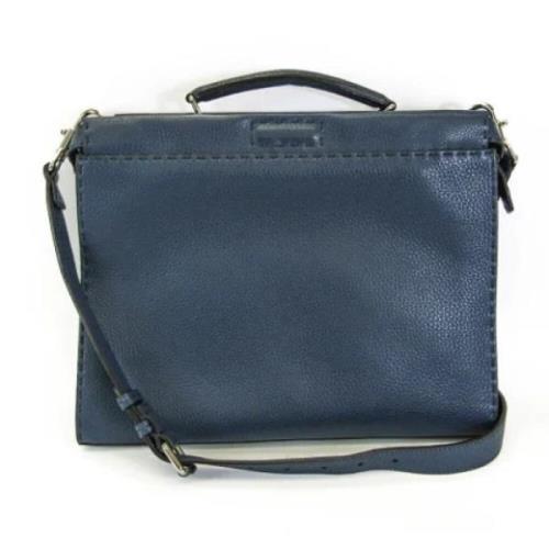 Fendi Vintage Pre-owned Laeder handvskor Blue, Dam