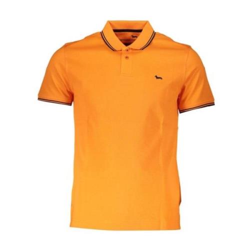 Harmont & Blaine Kontrast Polo Skjorta med Ikoniskt Logotyp Orange, He...