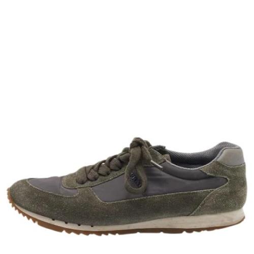 Prada Vintage Pre-owned Nylon sneakers Gray, Herr