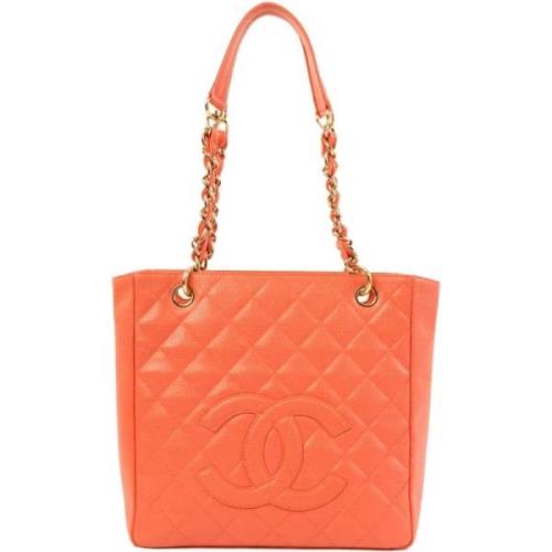 Chanel Vintage Pre-owned Laeder totevskor Orange, Dam