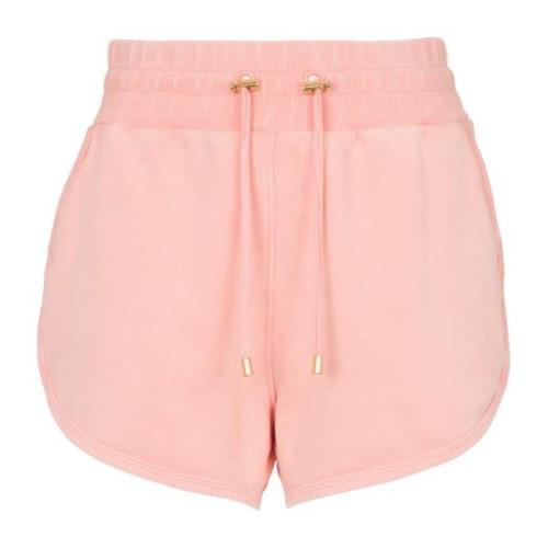 Balmain Shorts med vintage broderi Pink, Dam