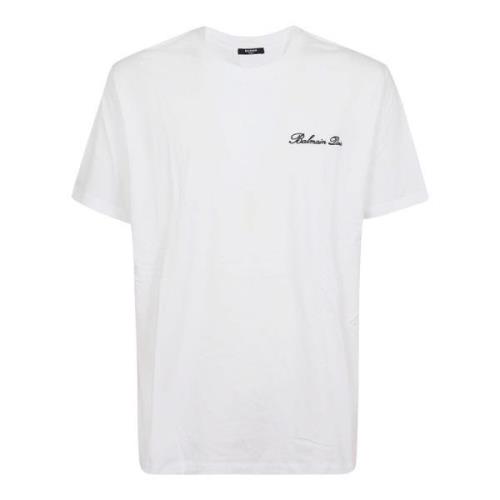 Balmain Vita T-shirts & Polos för Män White, Herr