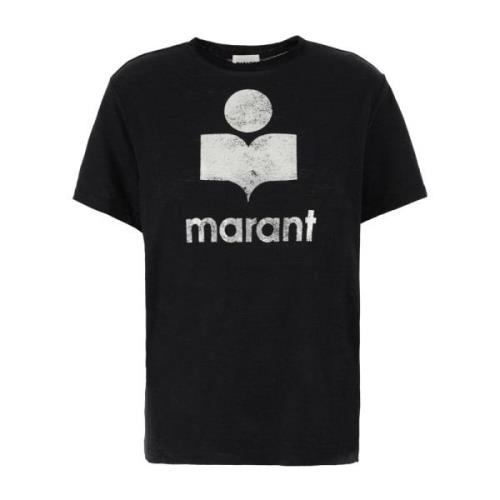 Isabel Marant Étoile Avslappnad Bomull T-shirt Black, Dam