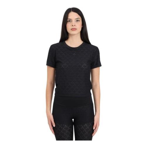 Adidas Originals Svart Mode Monogram T-shirt Kvinnor Black, Dam