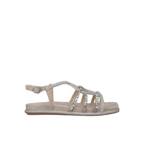 Alma EN Pena Flätad spänne sandal Gray, Dam