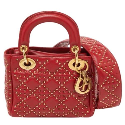 Dior Vintage Pre-owned Laeder totevskor Red, Dam