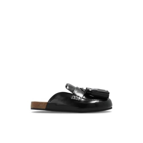 JW Anderson Läderslippers Black, Dam