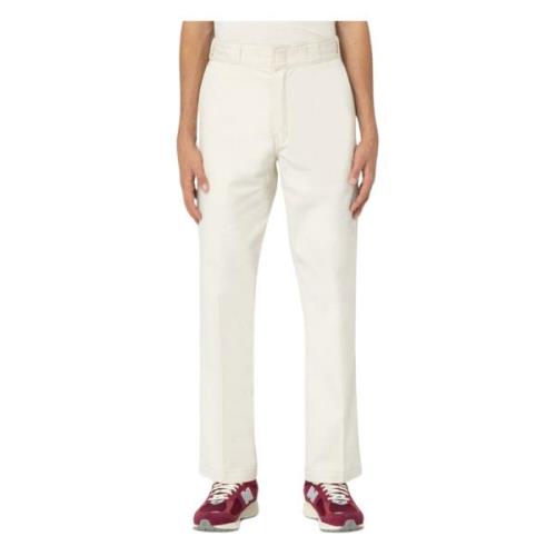 Dickies Arbetsbyxor Twill Medium Vikt Rakt Ben White, Herr