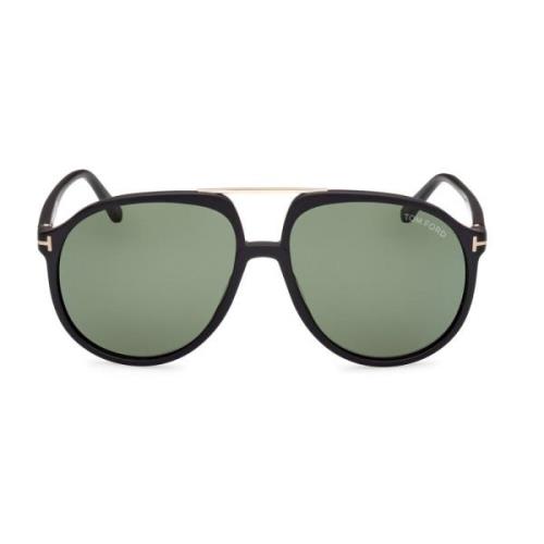 Tom Ford Klassiska Gröna Pilot Solglasögon Archie Black, Unisex